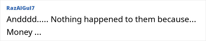 Screenshot of a comment about money and injustice, relating to a model's fight for life. Screenshot of a comment about money and injustice, relating to a model's fight for life.