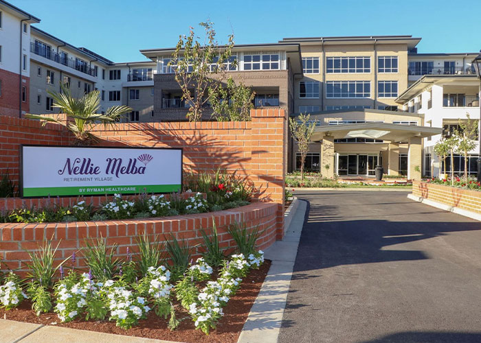 Front entrance of the care home, Nellie Melba Retirement Village, from which the elderly couple escaped. Front entrance of the care home, Nellie Melba Retirement Village, from which the elderly couple escaped.