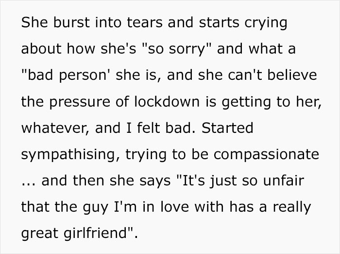 Woman Lives With Roommate In Harmony Until Her BF Moves In And Makes The Roommate Go Crazy Woman Lives With Roommate In Harmony Until Her BF Moves In And Makes The Roommate Go Crazy