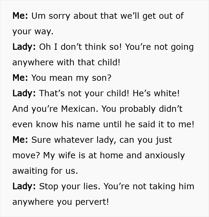 An Old Karen accuses a man of trying to kidnap his own stepson in a store. An Old Karen accuses a man of trying to kidnap his own stepson in a store.