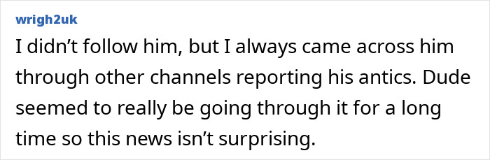 A comment about a Lookmaxxer's passing at 32 and his extreme transformation, noting the news isn't surprising. A comment about a Lookmaxxer's passing at 32 and his extreme transformation, noting the news isn't surprising.