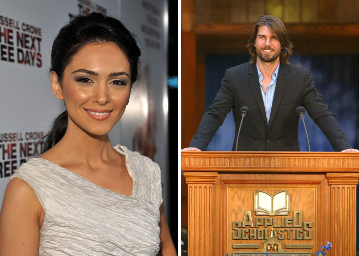 Actress Nazanin Boniadi and Tom Cruise, two celebrities who exposed Scientology with candid confessions.