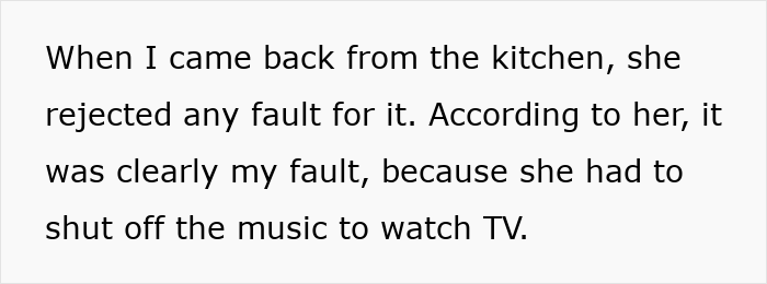 Text about Entitled Mom blaming her son for having to shut off music to watch TV. Text about Entitled Mom blaming her son for having to shut off music to watch TV.