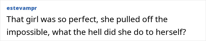 A comment asking what happened to a girl, sparking discussion about men criticize women appearance. A comment asking what happened to a girl, sparking discussion about men criticize women appearance.