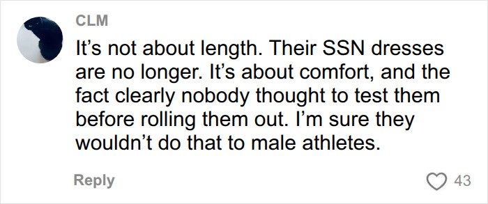 CLM comment on wardrobe fail affecting female Australian Team at Commonwealth Games.