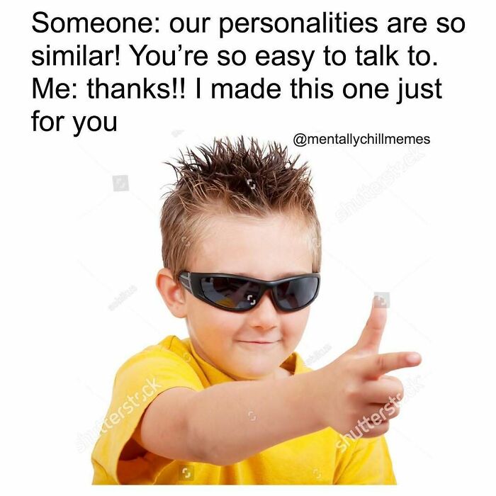 Kid in sunglasses meme, showing an Im fine and oh no personality.