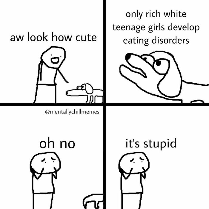 Four-panel meme about mental health awareness, capturing Im fine and oh no feelings.