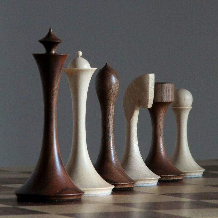 Brilliant design choices for modern chess pieces, showcasing elegant and unique shapes.