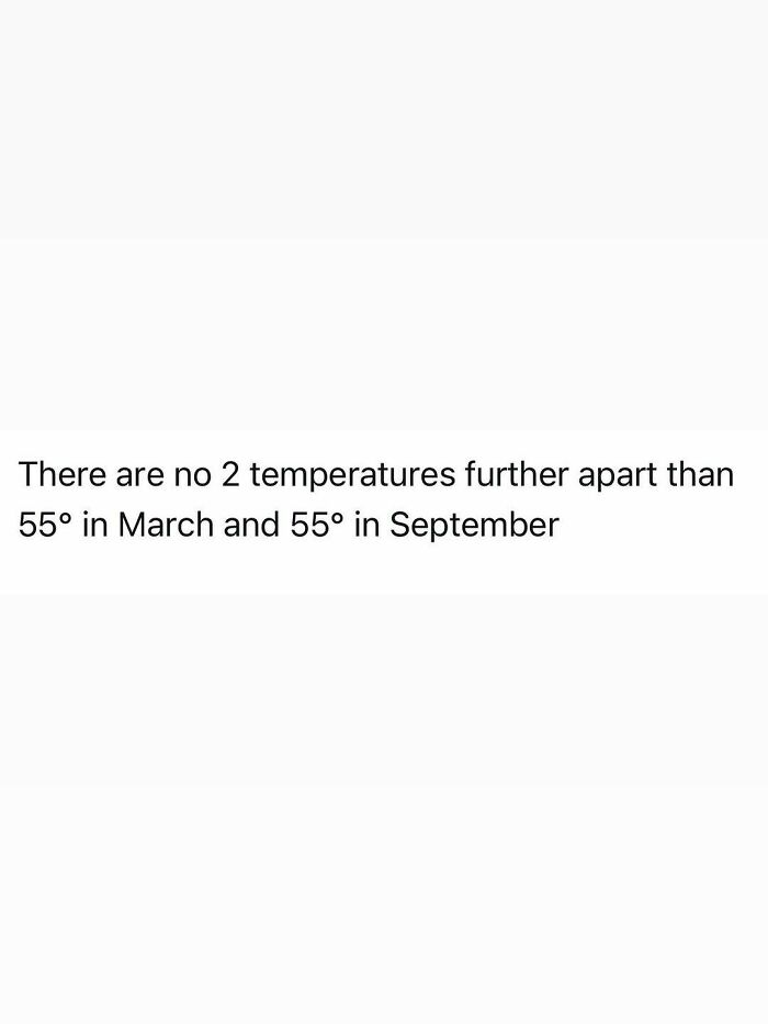 Funny post about 55-degree temperatures, perfectly capturing the reality of being an adult.
