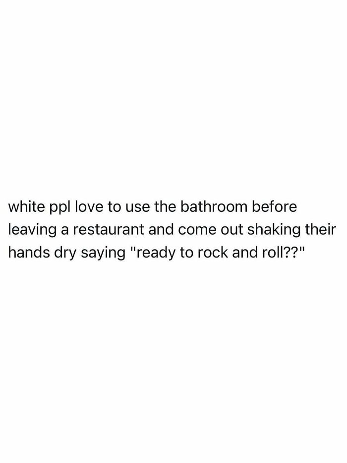 Funny post on being an adult: text about people shaking hands dry after using a restaurant bathroom.
