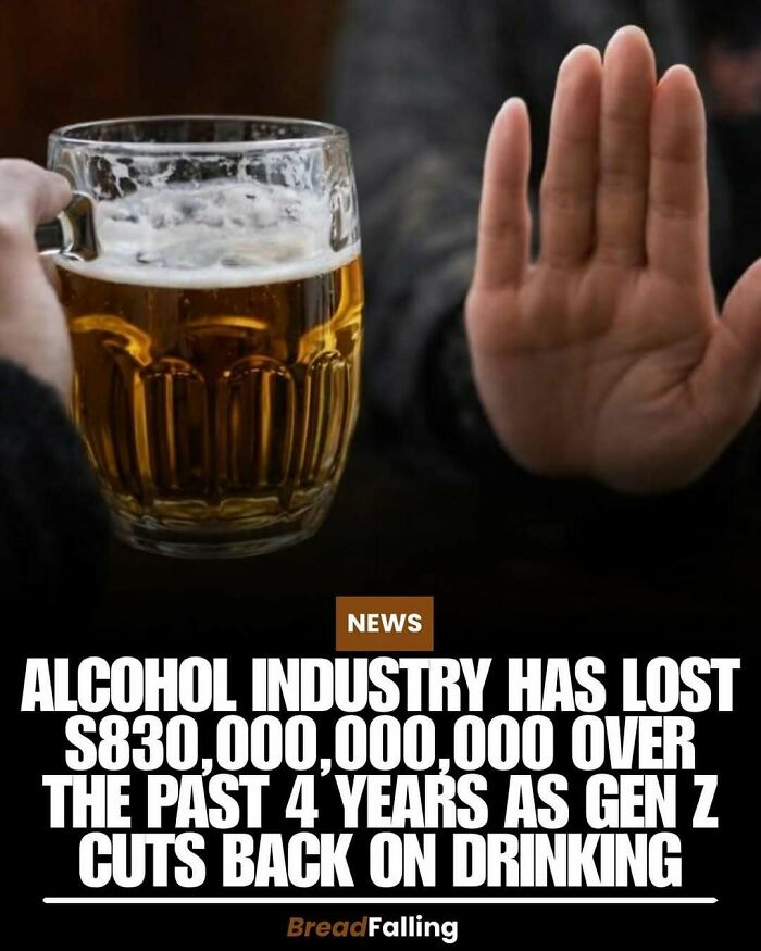 A hand pushing away a glass of beer, illustrating interesting facts about Gen Z reducing alcohol consumption.