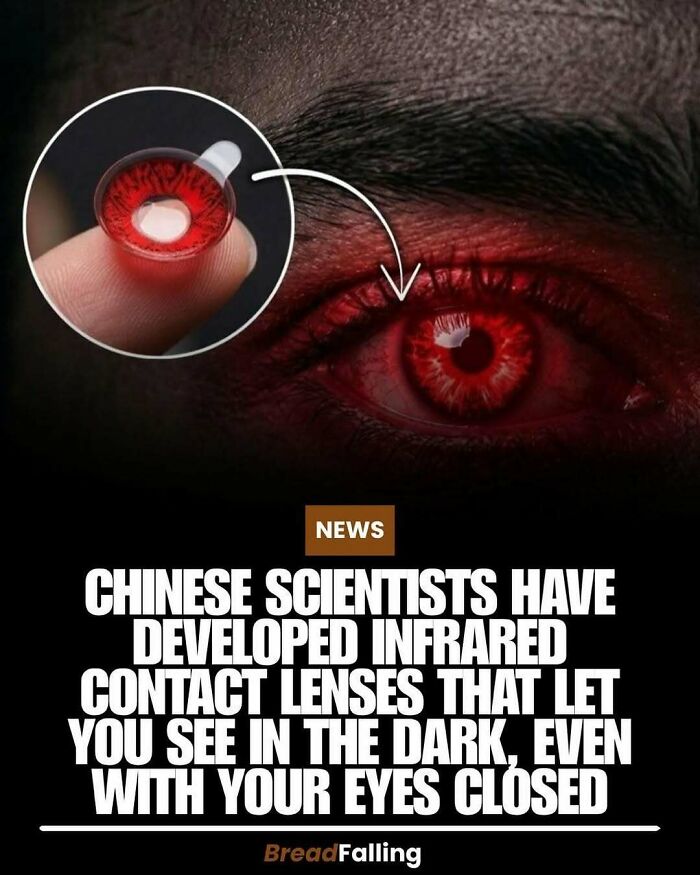 Interesting facts: Infrared contact lenses for seeing in the dark, highlighting a fascinating technological fact.