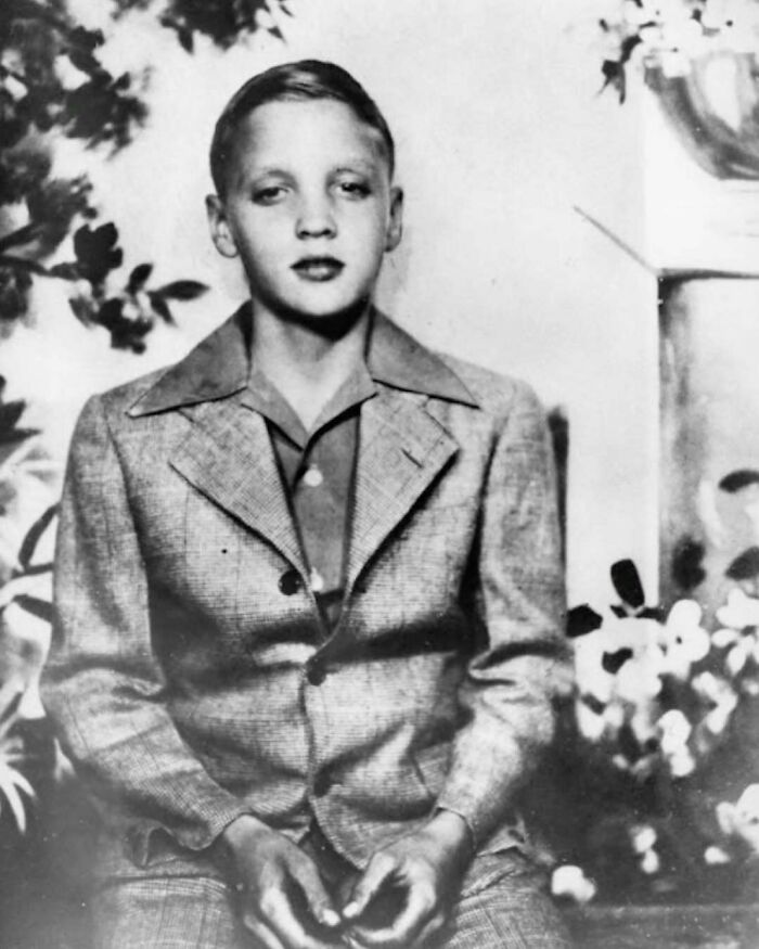 A young Elvis Presley as a child, a fascinating historical fact from his early life.