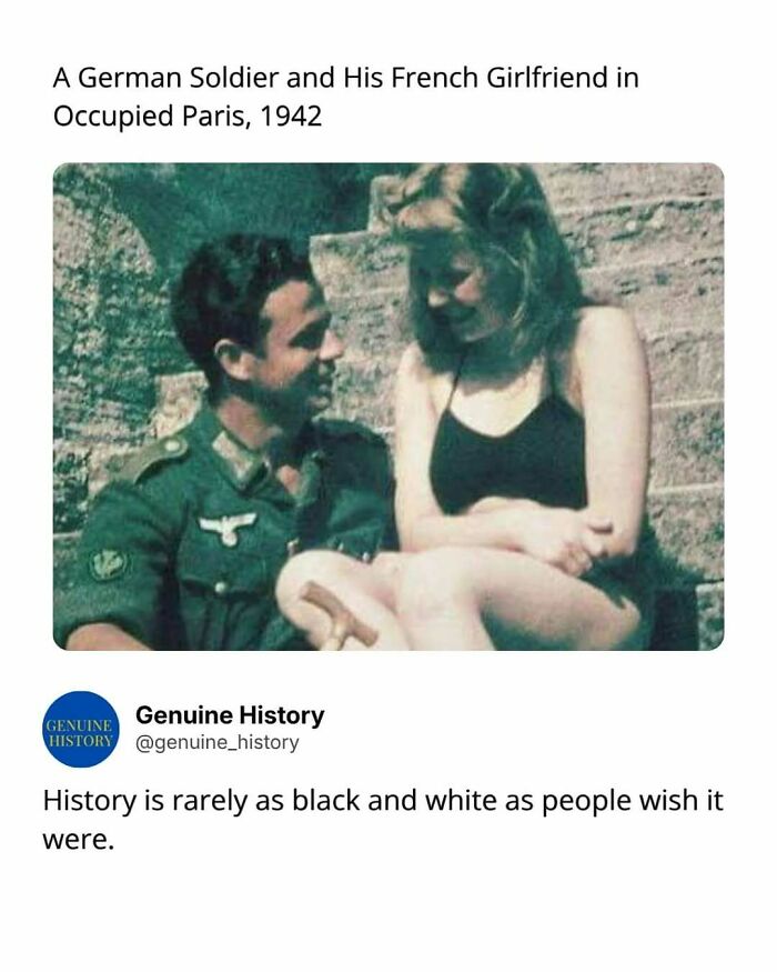 Fascinating facts: A German soldier and his French girlfriend in occupied Paris in 1942, changing perspectives on history.