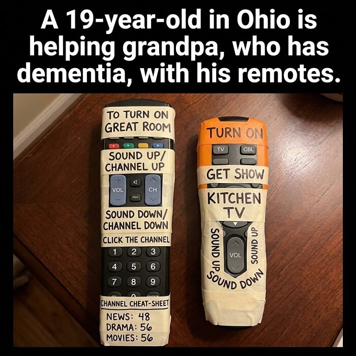 Two remotes with helpful labels, one of many clever craft projects to try.