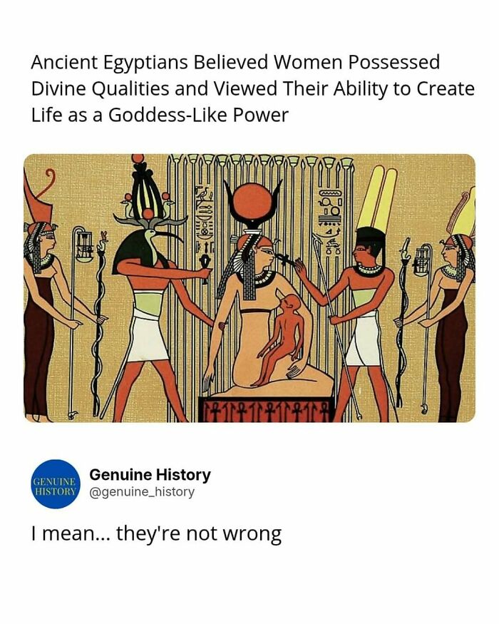 Ancient Egyptian art depicting women with divine qualities, highlighting fascinating facts about history.
