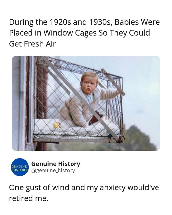 A baby in a window cage, a fascinating fact changing how you see the world of early 20th-century parenting.