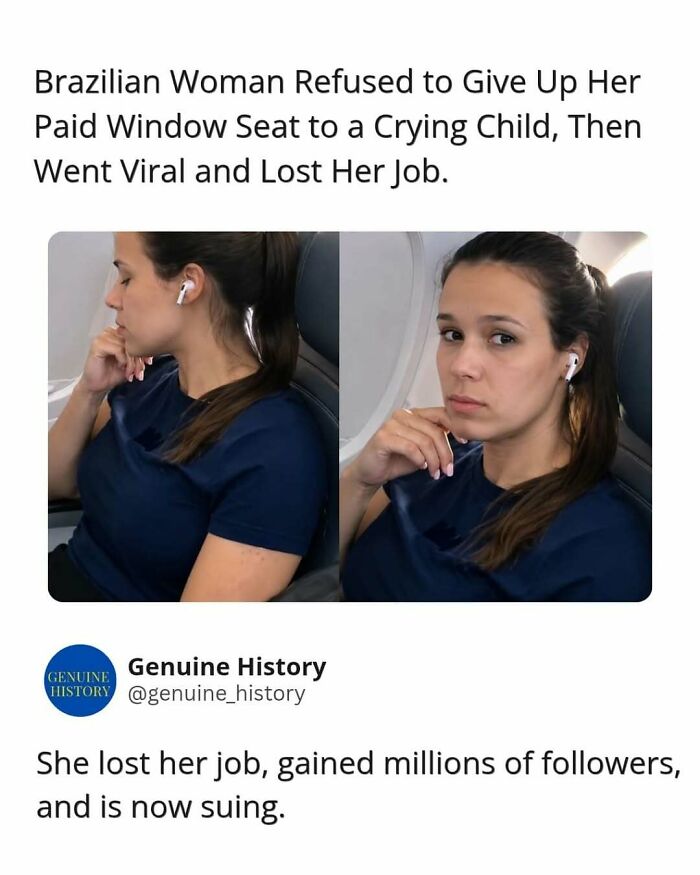 A woman on an airplane, a viral incident that led to job loss, showcasing fascinating facts about consequences.
