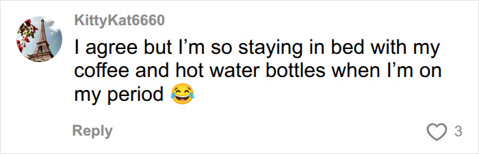 A social media comment about staying in bed with coffee, relating to morning habits, health, and cortisol hit. A social media comment about staying in bed with coffee, relating to morning habits, health, and cortisol hit.