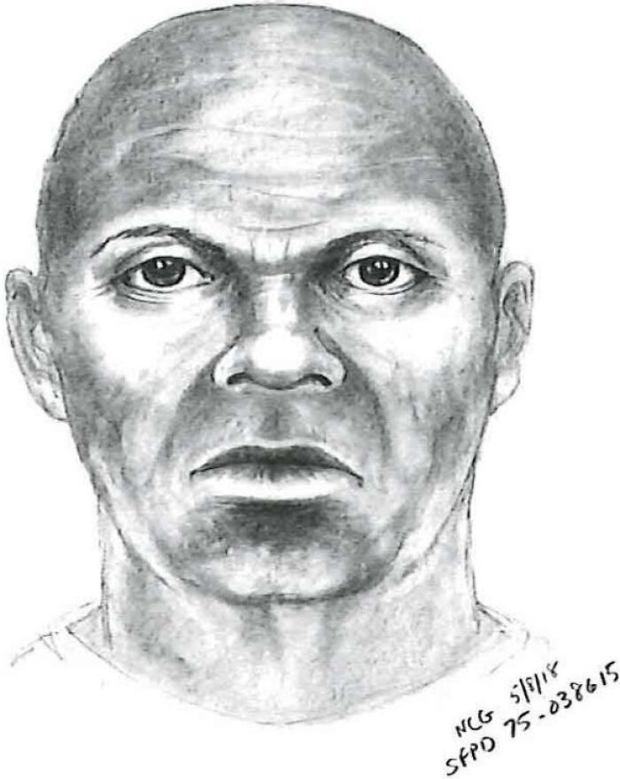 Sketch of a man involved in one of the mystery cases, where people know who is to blame.
