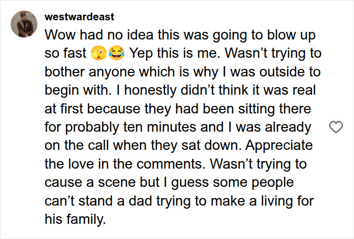 An Instagram post from the man defended by a bystander against a Karen in a public space, detailing the incident. An Instagram post from the man defended by a bystander against a Karen in a public space, detailing the incident.