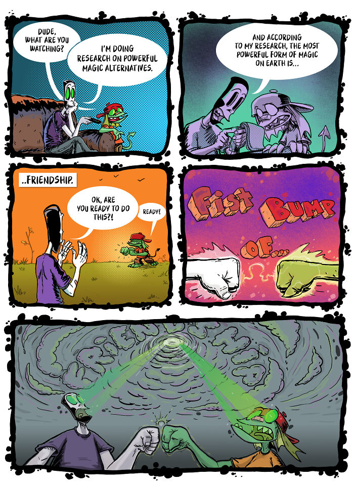 A necromancer and his assistant discover powerful magic alternatives in their absurd daily life.