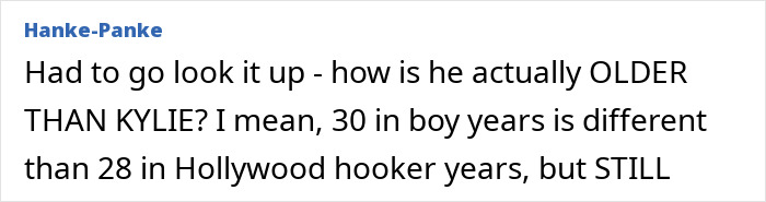 Screenshot of online comment regarding Kylie Jenner and Timothée Chalamet's World Cup appearance. Screenshot of online comment regarding Kylie Jenner and Timothée Chalamet's World Cup appearance.