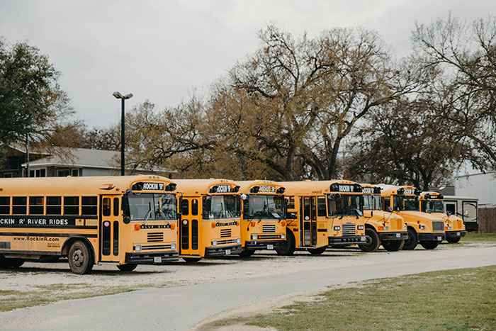 Ohio House of Horrors parents previously charged for not sending their children to school, a row of yellow school buses. Ohio House of Horrors parents previously charged for not sending their children to school, a row of yellow school buses.