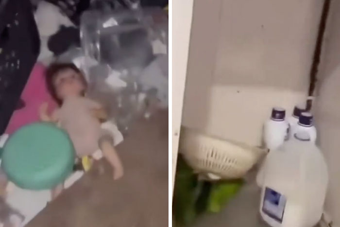 Ohio House of Horrors: A room with a doll on the floor, surrounded by clutter and trash, illustrating neglect. Ohio House of Horrors: A room with a doll on the floor, surrounded by clutter and trash, illustrating neglect.