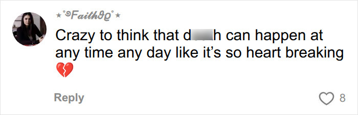 A comment reflects on the heartbreaking nature of Kaylee Hottle's fatal crash. A comment reflects on the heartbreaking nature of Kaylee Hottle's fatal crash.