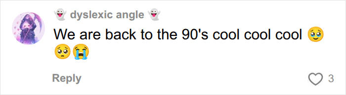 A social media comment from dyslexic angle expressing concern about the return to 90s body image with SkinnyTok. A social media comment from dyslexic angle expressing concern about the return to 90s body image with SkinnyTok.