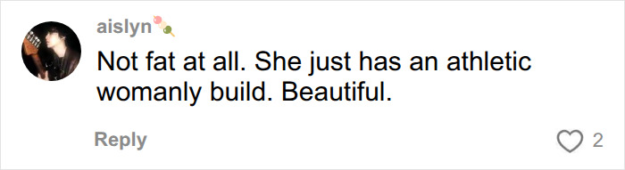 A comment defending Dua Lipa and Tate McRae against online trolls, noting her athletic build. A comment defending Dua Lipa and Tate McRae against online trolls, noting her athletic build.