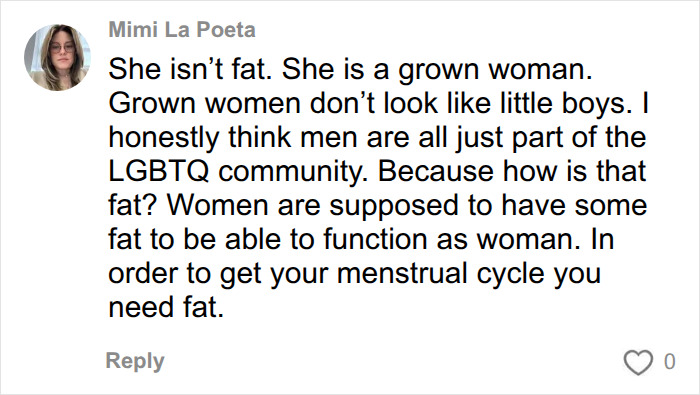 A comment from Mimi La Poeta on SkinnyTok trend, defending women against online trolls. A comment from Mimi La Poeta on SkinnyTok trend, defending women against online trolls.