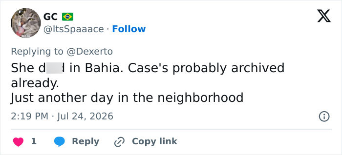 A social media post on July 24, 2026, about a goth influencer and boyfriend found lifeless. A social media post on July 24, 2026, about a goth influencer and boyfriend found lifeless.