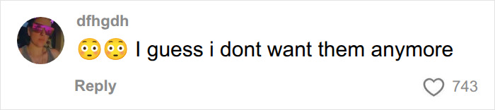 A comment with wide-eyed emojis from a user about not wanting breast implants anymore after seeing the discovery. A comment with wide-eyed emojis from a user about not wanting breast implants anymore after seeing the discovery.