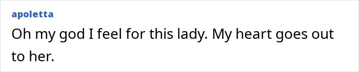 Screenshot of a comment from apoletta: Oh my god I feel for this lady. My heart goes out to her, expressing sympathy for the model's fight for life. Screenshot of a comment from apoletta: Oh my god I feel for this lady. My heart goes out to her, expressing sympathy for the model's fight for life.