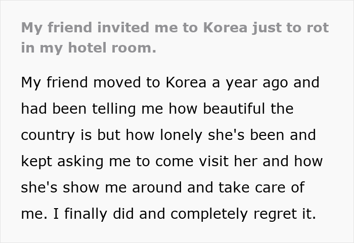 Woman Vexed After Bestie Lures Her To Korea With A Perfect Itinerary, Realizes It Was All Fibs
