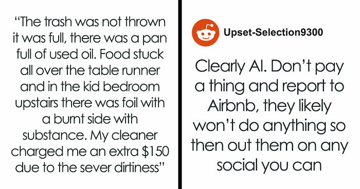 Guests Shocked After Airbnb Owner Wants $150 Cleaning Fee Based On Candy Wrapper And AI Trash