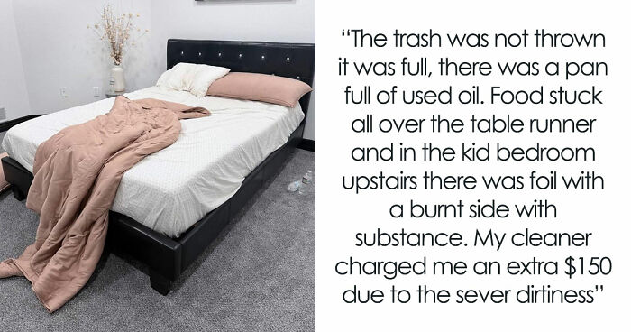 Guests Shocked After Airbnb Owner Wants $150 Cleaning Fee Based On Candy Wrapper And AI Trash