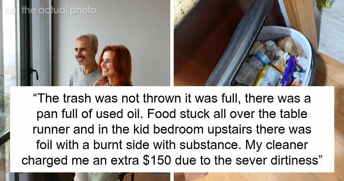 Guests Shocked After Airbnb Owner Wants $150 Cleaning Fee Based On Candy Wrapper And AI Trash