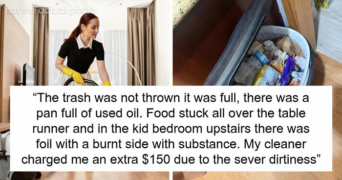 Guests Shocked After Airbnb Owner Wants $150 Cleaning Fee Based On Candy Wrapper And AI Trash