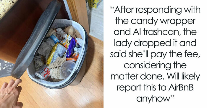 Guests Shocked After Airbnb Owner Wants $150 Cleaning Fee Based On Candy Wrapper And AI Trash