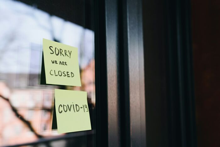 A Sorry We Are Closed sign due to COVID-19, highlighting scarily accurate intuition.