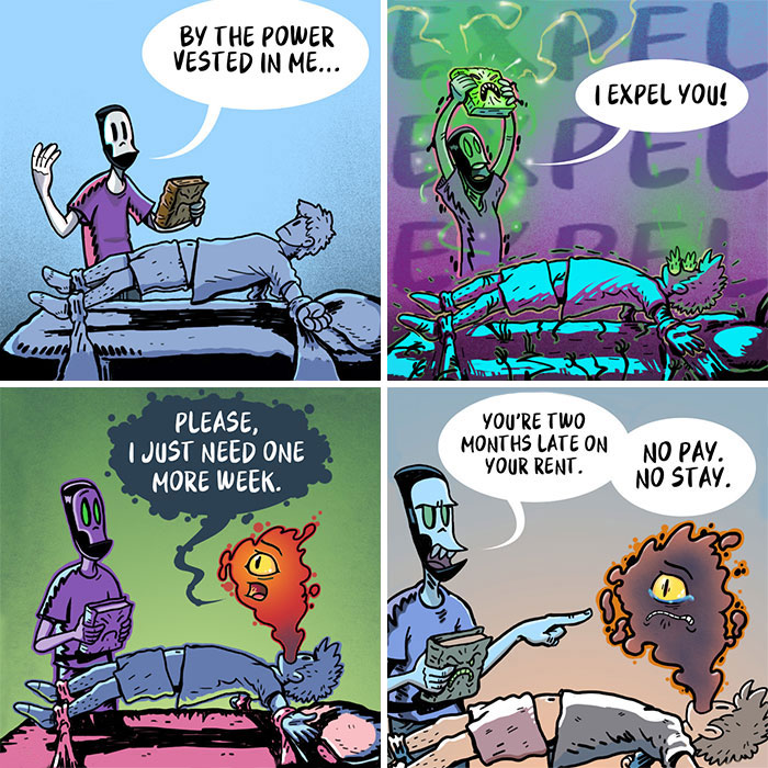 This Artist Imagines The Absurd Daily Life Of A Necromancer And His Assistant (49 New Comics)