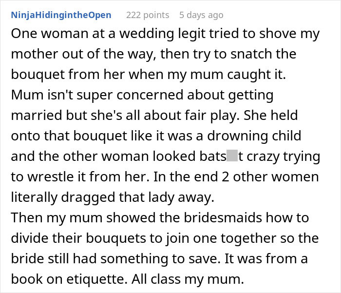 Woman Is So Desperate For A Husband That She Does Everything To "Win" The Wedding Bouquet Toss