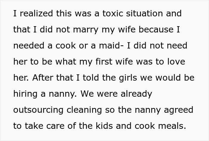 A dad hires a nanny because his new wife can't handle his kids. Text about realizing a toxic situation and hiring a nanny for kids. A dad hires a nanny because his new wife can't handle his kids. Text about realizing a toxic situation and hiring a nanny for kids.