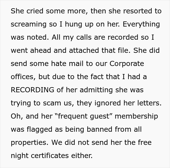 Wannabe Scam Artist Thinks She Can Complain Her Way Out Of A $6500 Vacation, Gets Reality Check
