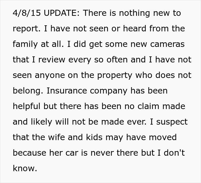 An update on the dog owner's nightmare situation, detailing that no claims have been made and the neighbors may have moved. An update on the dog owner's nightmare situation, detailing that no claims have been made and the neighbors may have moved.
