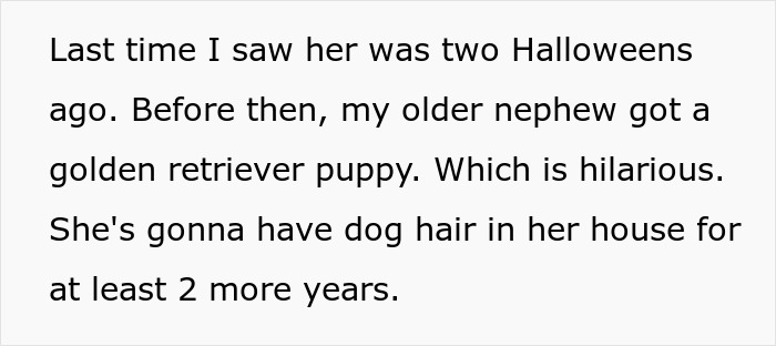Text describing the conflict about a service dog at a wedding, leading to a sibling boycott.