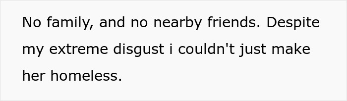 Text snippet about not making someone homeless, related to woman takes revenge on boyfriend and relationship. Text snippet about not making someone homeless, related to woman takes revenge on boyfriend and relationship.